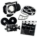 Black And White Movie Set Cutouts (4/Pack)