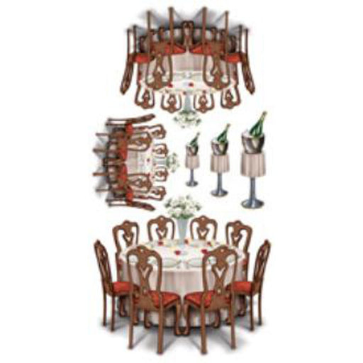 "Black Tie Dining Props - Elegant Table Decor (12/Pkg)"