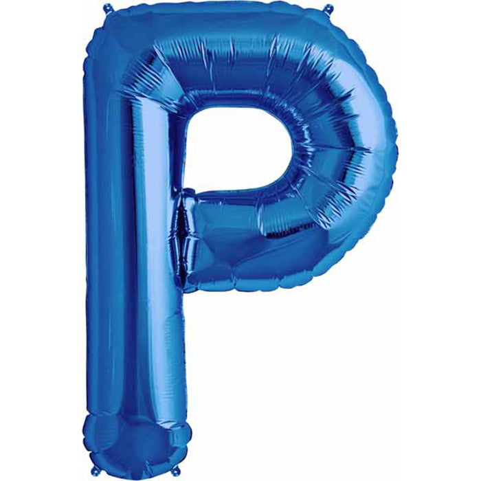 "Blue Letter P - 34 Inches (Packaged)"