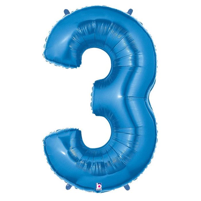 Blue Megaloon #3 Balloon In 40" Shape Package