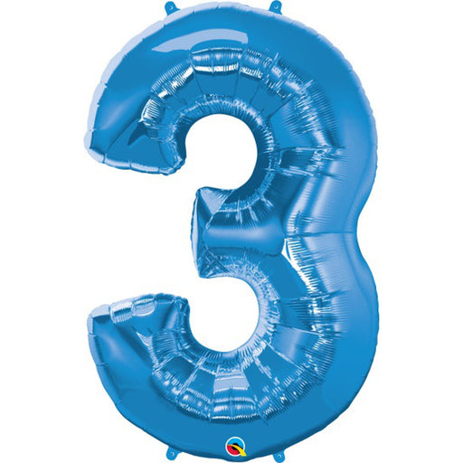 Blue Number 3S - 16" - Pack Of 25 (00455)