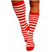 "Bold Striped Socks In Red/White"