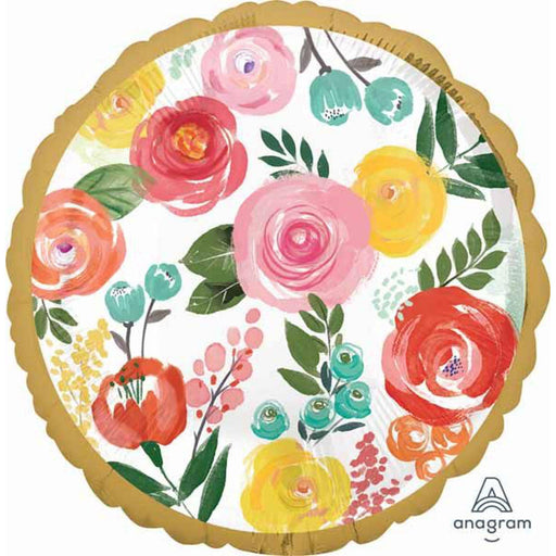 Bright Florals 18" Round Paper Pack With 30 Sheets