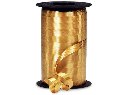 Holiday Gold 3/8" Ribbon - 250Yd - Elegant Curling Ribbon for Festive Decor