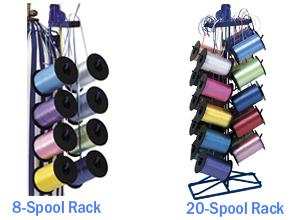 Conwin 20-Spool Ribbon Dispenser with Quick Cutter
