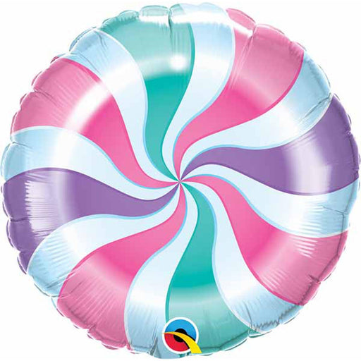 Candy Pastel Swirl Round Balloon (18")