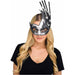 "Celestial Half Mask In Black And Silver"