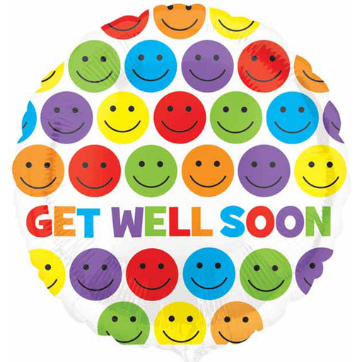 "Cheerful Get Well Balloon And Card Set"