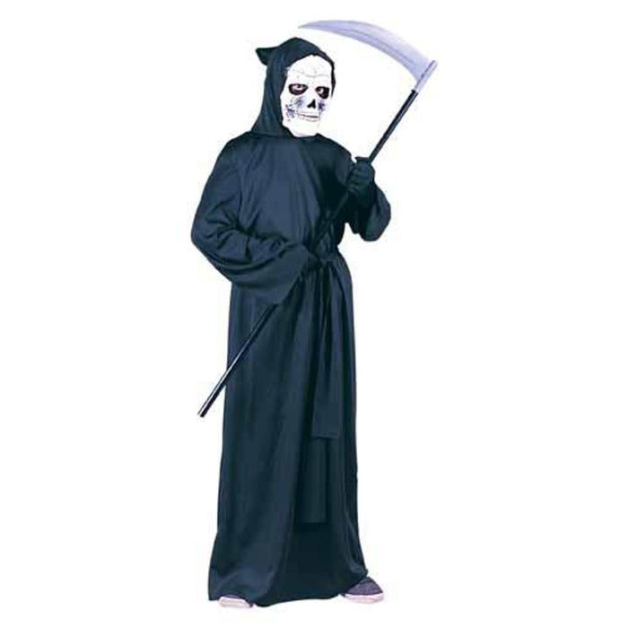 Horror Black Hooded Boy's Reaper Robe Costume (1/Pk)