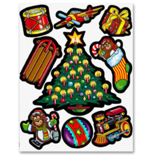 Vintage Christmas Tree Stickers (12/Pk)