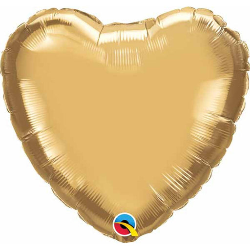 "Chrome Gold Heart Balloon"