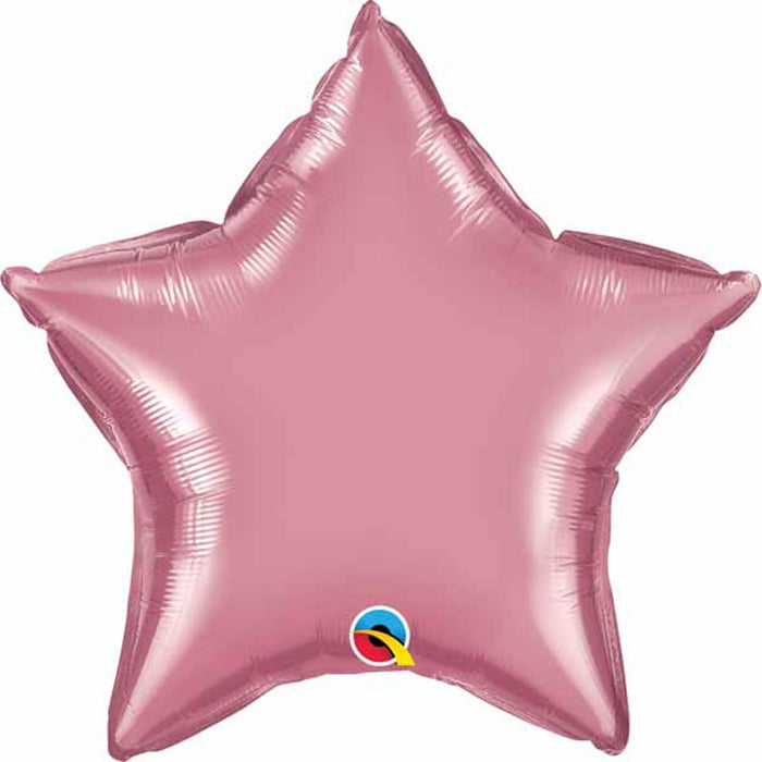 Chrome Mauve Star Balloon - 20" Mylar Pkg