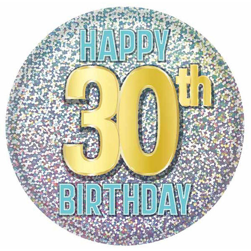 "Colorful 30Th Birthday Printed Button"