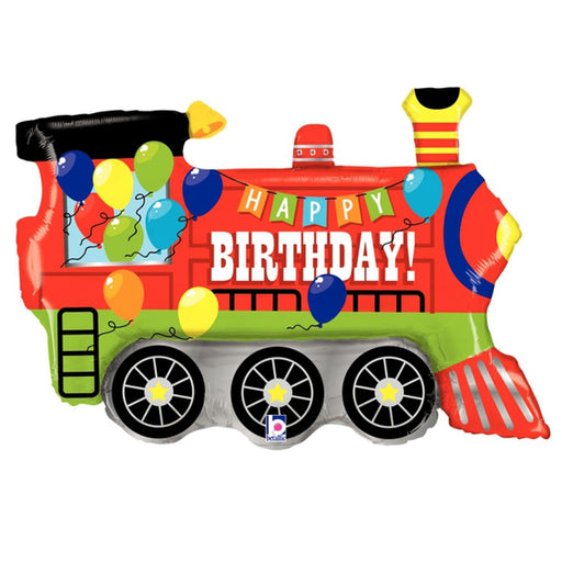 Colorful Birthday Train Foil Decoration