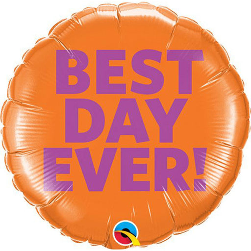 "Colorful Best Day Ever Mylar Balloon - 9 Inch Flat Design"