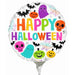 Fun and Spooky: Colorful Flat Creepy Halloween Mylar Balloon