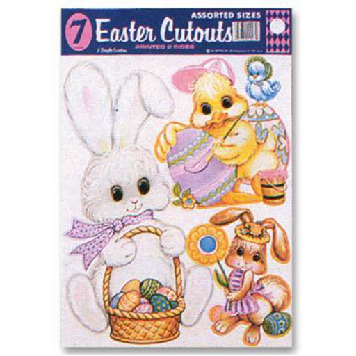 Colorful Easter Cutouts Set With 7 Assorted Designs.