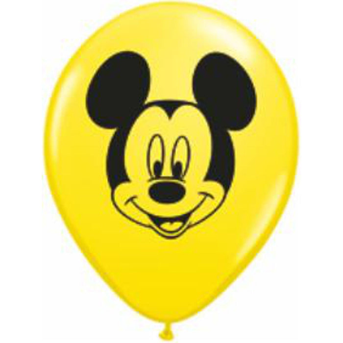 "Colorful Mickey Mouse Face Balloons - 100/Bag"