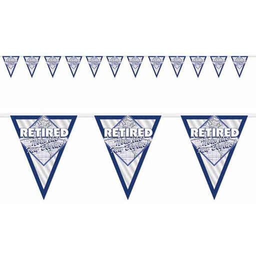 Colorful Retired Fun Pennant Banner - Allweather/12