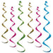 Colorful Twirly Whirlys Pack Of 6 For Party Décor