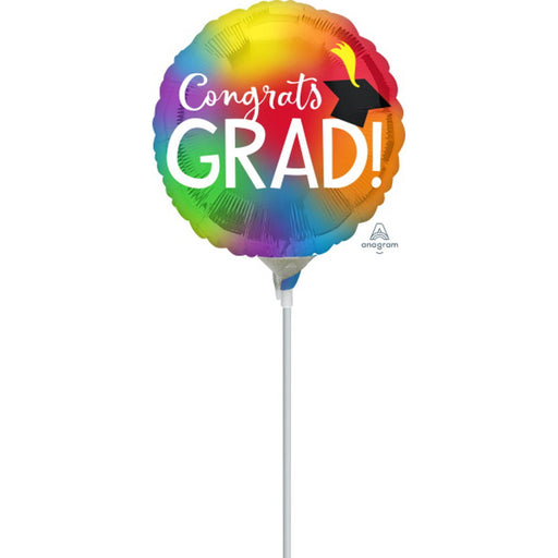 Colourful Grad 9" Round Mylar Balloon