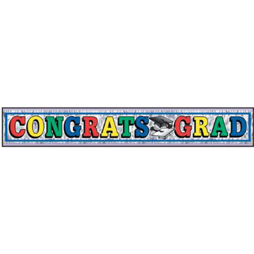 Congratulations Grad Banner - 8"X5' (1/Pkg)