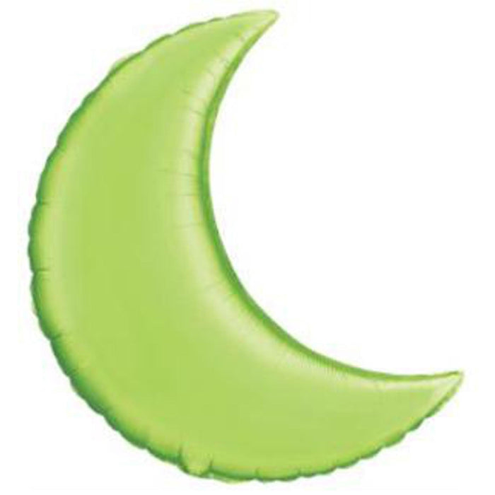 Crescent Moon Lime Green Balloon.