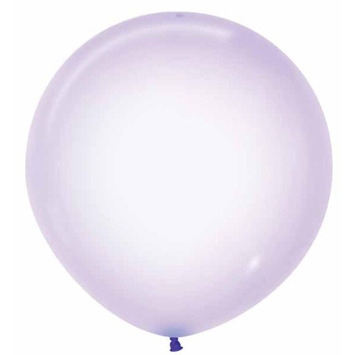 Crystal Pastel Lilac 24" Latex Balloons - 10 Pack