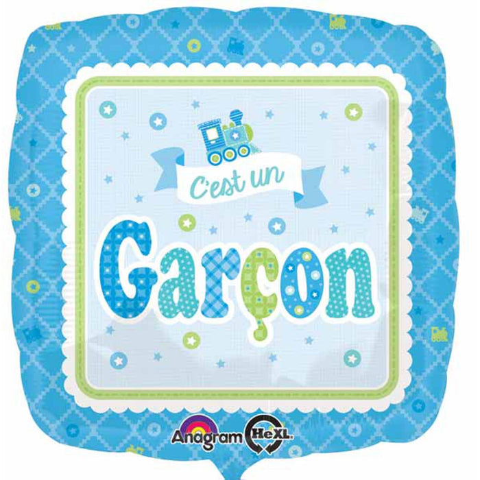 "Cute And Playful C'Est Un Garcon Decorative Pillow"