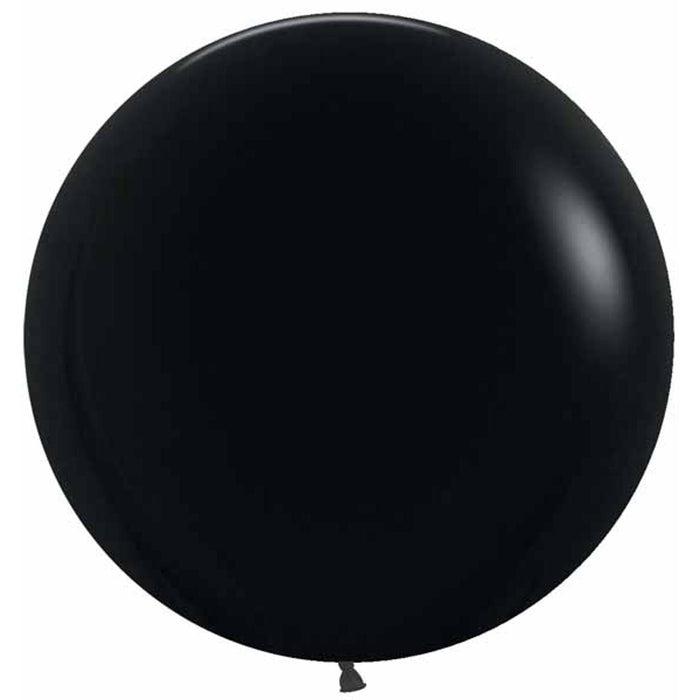 Deluxe Black 24" Latex Balloons - Pack Of 10.