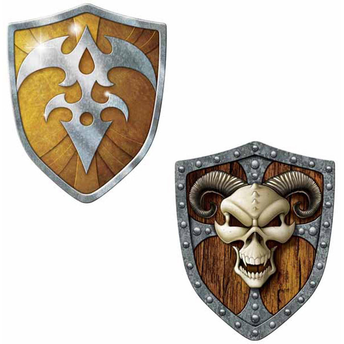 "Double-Sided Shield Cutouts - Pack Of 2 (19 Inches)"