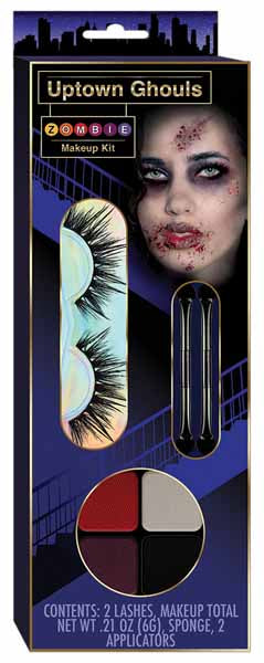 Cinema Secrets Uptown Ghouls Zombie Makeup Kit with Lashes
