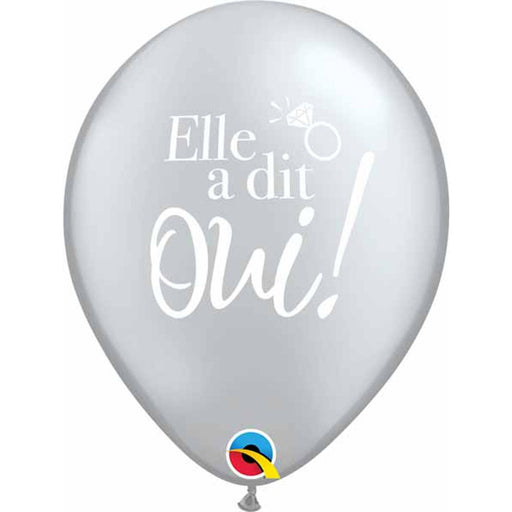 Elle A Dit Oui! 11" Argent Balloons (50/Bg)