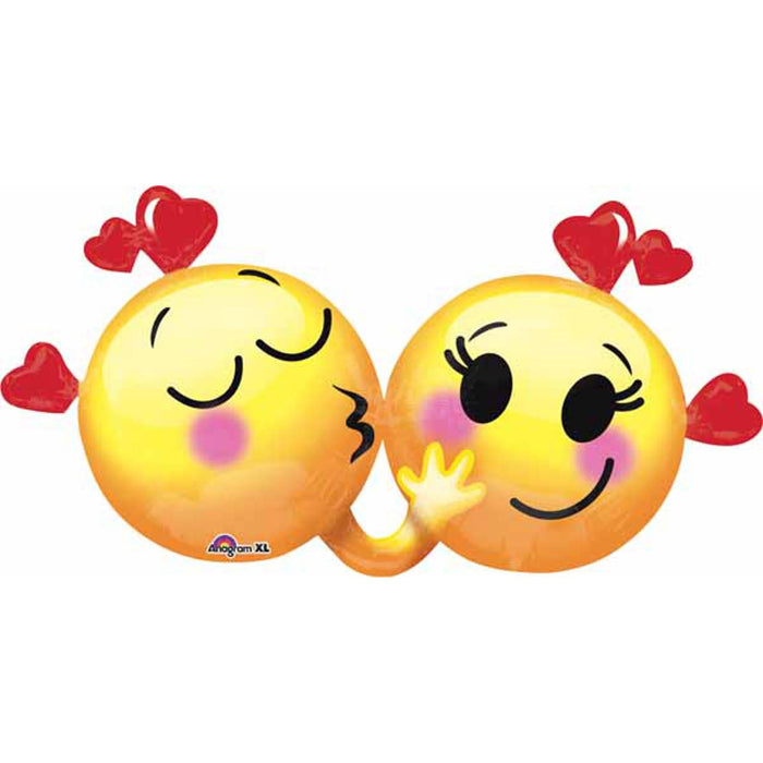 "Emoticons In Love Heart Balloon - 36" Shape P35 Xl Pkg"