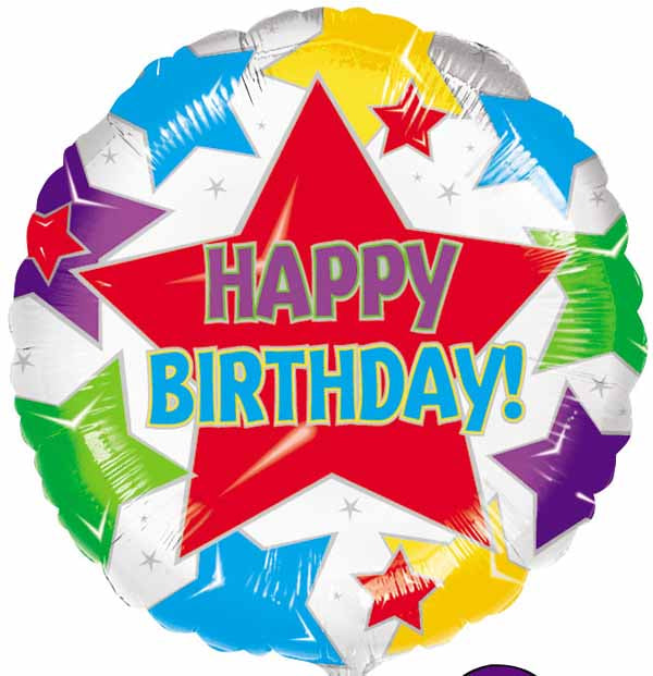 Star Happy Birthday 18-Inch Foil Balloon