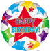 Star Happy Birthday 18-Inch Foil Balloon