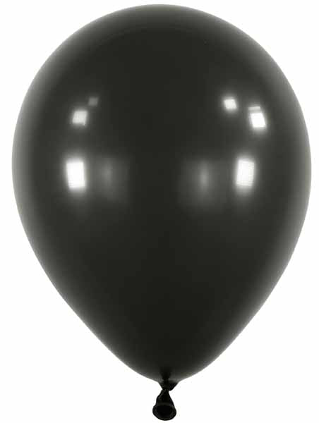 Anagram Jet Black 11 Inch Latex Balloons, 100 Count