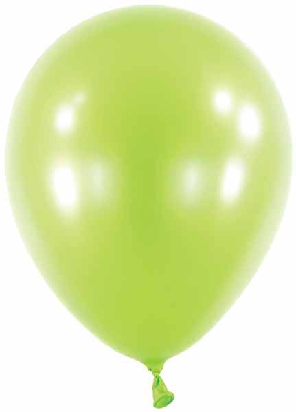 Metallic Kiwi Green 11-Inch Latex Balloons, 100 Count