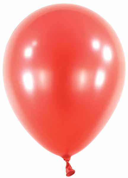 Apple Red Metallic 11 Inch Latex Balloons, 100 Count
