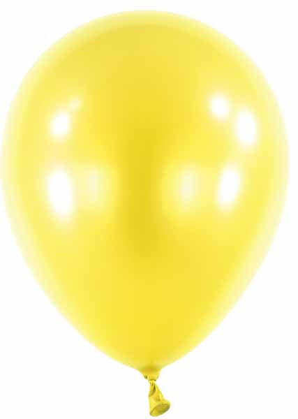Anagram Metallic Sunshine Yellow 11-Inch Latex Balloons, 100 Count
