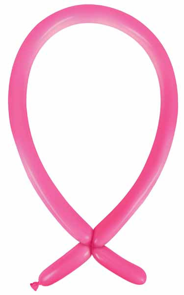 Anagram Hot Pink 160 Latex Modelling Balloons, 100 Count