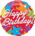Bursting Happy Birthday Stars 18-Inch Foil Balloons, 5-Pack