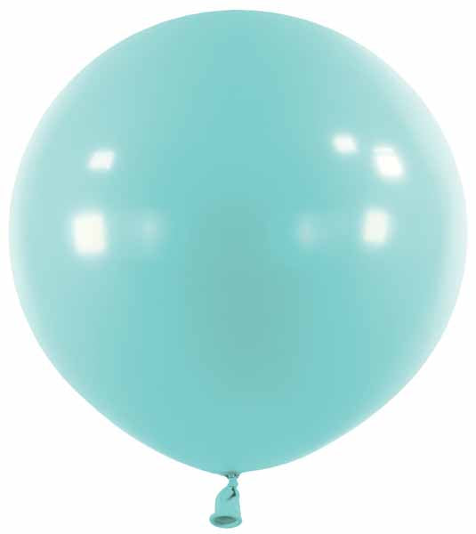 Anagram Caribbean Blue 24-Inch Latex Balloons, 4 Count