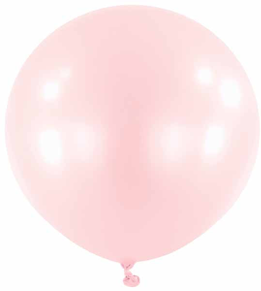 24 Inch Macaron Pink Rose Latex Balloons, 4 Pack