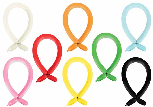 Anagram Classic Assortment 260 Latex Twisting Balloons, 100 Count