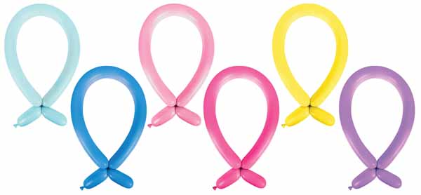 Anagram 260 Vibrant Assortment Latex Twisting Balloons, 100 Count