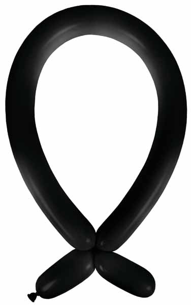 Jet Black 260 Latex Twisting Balloons, 100 Count