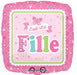 C'est une Fille 18-Inch French Baby Girl Foil Balloon