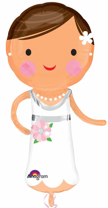 Lovely Bride 19 x 40 Inch Foil Balloon