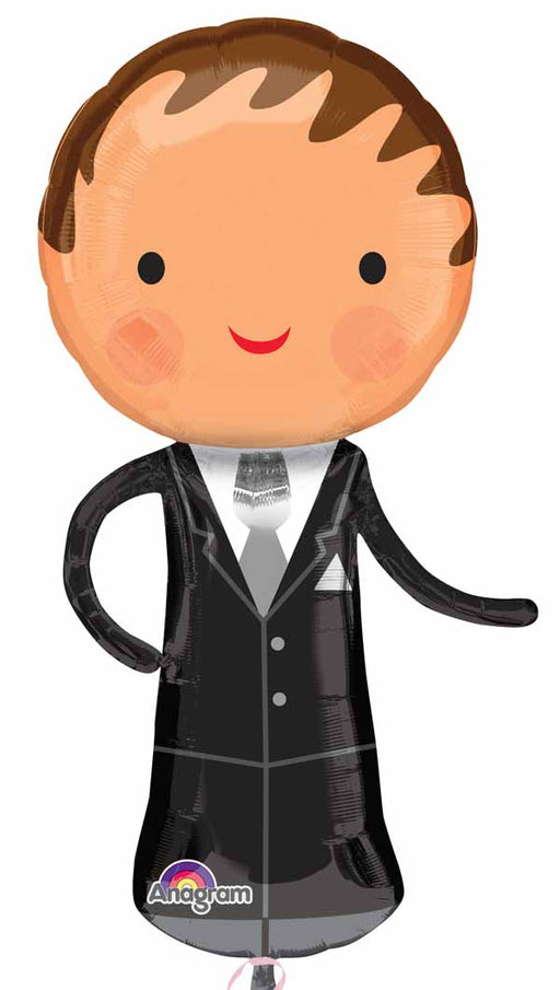 Handsome Groom 40-Inch SuperShape Foil Balloon